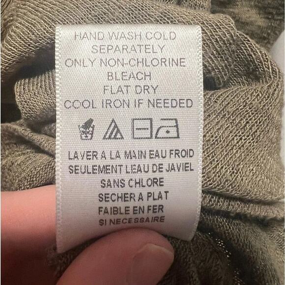 Pleione Thin Knit Sweater Women Med Pale Olive - Picture 4 of 5